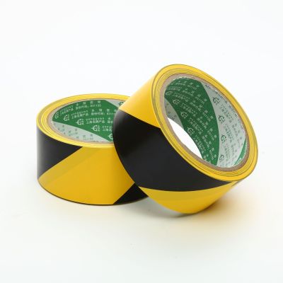 Yongguan 48 Black and Yellow Warning Tape Red and White Floor Logo Landmark Stickers Tape Pvc Yellow and Black Warning Tape