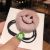 New Winter and Autumn Ins Cute Fashion Plush Smiley Face Hair Simple and Fresh Mori Girl Smaller Leather Sheath Rubber Band