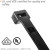 Zipper Tie 24 Inches (100 Packs) 200 Pounds Automatic Locking Cable Tie Heavy Tie Black
