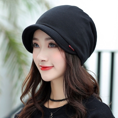 [Hat Three Ways to Wear] Hat Female Autumn and Winter Korean Students All-Match Casual Confinement Fashion Hoodie Neck Warmer