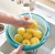 Nordic Household Double-Layer Plastic Rotating Kitchen Vegetable Basin Drain Basket Rice-Washing Basket Fruit Plate Vegetables Basin Vegetable Washing Basket