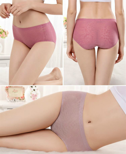 fashionable breathable jacquard multi-color women‘s underwear sexy comfortable seamless women‘s underwear