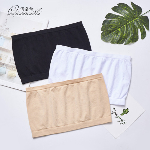 new one-piece seamless anti-exposure tube top strapless chest wrap women‘s base seamless bras underwear without chest pad