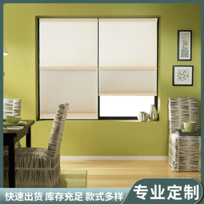 Day and Night Beehive Curtain Thermal Insulation and Sun Shading Sun Protection Anti-Ultraviolet Electric Hand Pull Shading Shutter Full Shading Half Shade