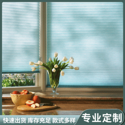Pull Bead Cloth Window-Shades Honeycomb Curtain Customizable Electric Thermal Insulation and Sun Protection Shading Noise Reduction Partition Lifting Door Curtain