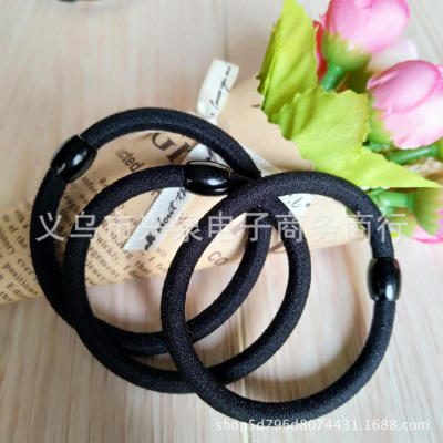 06 Black Head Rope High Elastic Rubber Band Pure Black Rubber Band Yiwu Jewelry Wholesale One Yuan Daily Necessities Wholesale