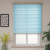 Mediterranean Style Half Shade Shutter Soft Gauze Curtain Double Layer Day & Night Curtain Shutter Office Bathroom Blind Curtain