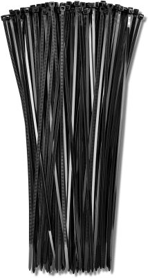 12 Inches about 30.5cm Black Zipper Tie about 15.2kg Strength Nylon Cable Tie Bolt Dropper