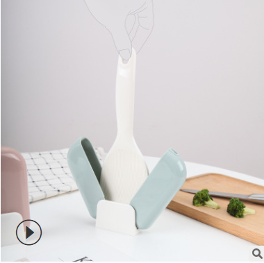 plastic rice spoon rack creative european automatic rice spoon rack household automatic storage rice spoon rack