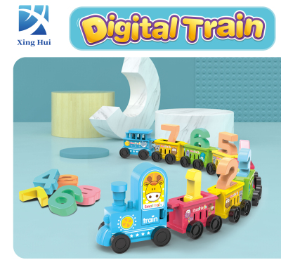 Digital Train Disassembly Children Early Education Wooden Enlightenment Puzzle Assembled Building Blocks Shape Recognition Toys