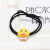 Creative Autumn and Winter Cartoon Hair Rope Small Yellow Duck Rabbit Rubber Band Hairtie Black Knotted Cartoon Rubber Band Wholesale