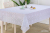 PVC Lace Printed Tablecloth Pure White, Beige