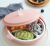 Cross-Border Hot Portable round Lunch Box Stainless Steel Insulation Box Children's Fast Food Plate Creative Cute Anti-Scald Lunch Box
