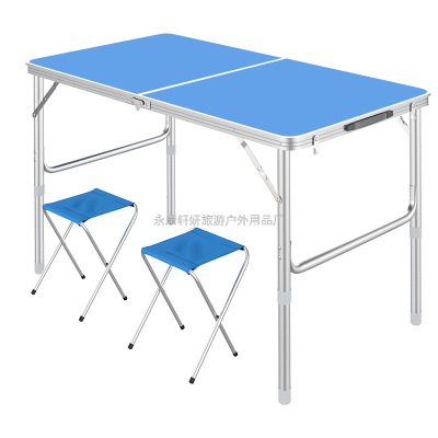 90*60 Folding Table Picnic Table Desk Light Computer Desk Portable Outdoor Leisure Deck Barbecue Table