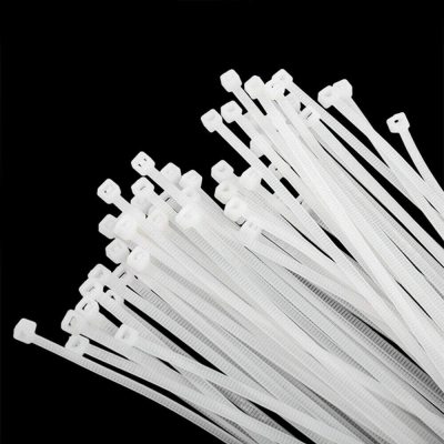 30-35cm Automatic Locking Nylon Plastic Cable Tie Winding Zipper Tie (White) Tension Tie