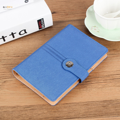 Color-Changing PU Leather Buckle A6 Portable Loose-Leaf Notebook Learning Record Diary Replace the Inner Core with Logo