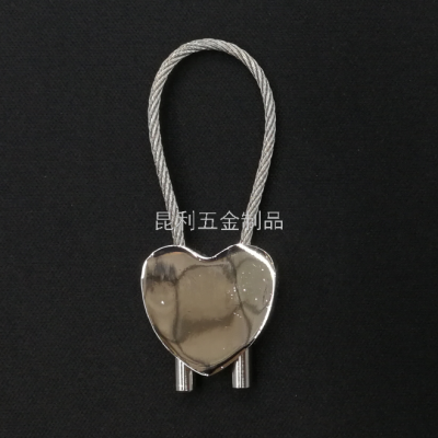 Steel Wire Rope Love Keychain Cool Customized Key Card Advertising Gifts Promotional Gifts Creative Boutique