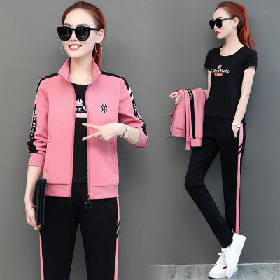Fashion Suit Women's 2020 Summer New Large Size Loose Casual Sportswear Western Style Youthful-Looking Thin Three-Piece Suit Fashion