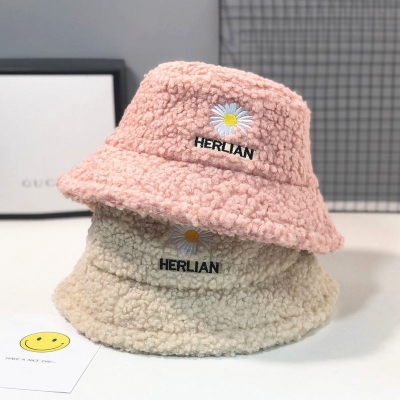 Baby Fisherman Hat Autumn and Winter Girls' Fashionable All-Match Basin Hat Boys' Lamb Wool Thickened Warm Korean Style Hat Trendy