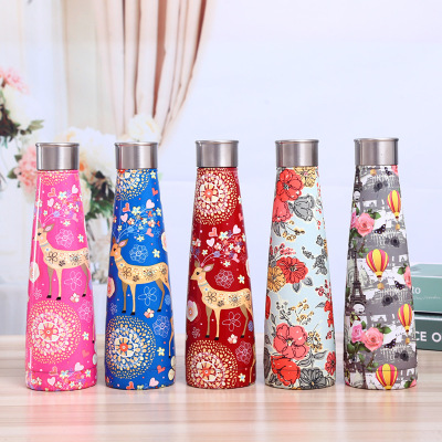 Creative Gift Cone Cola Bottle Custom 304 Stainless Steel Double Wall Thermal Cup Outdoor Sports Cup