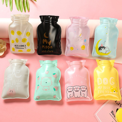 Girls Cartoon Cute Small Water Filling Hot Water Bottle Water Injection Explosion-Proof Hand Warmer Warm Palace Hot-Water Bag Small Size Belly Covering