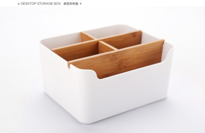 Bamboo Wooden Storage Box European Coffee Table Desktop Storage Supplies Remote Control Mobile Phone and Other Storage Lebo