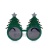 Christmas Party Christmas Tree Shape Holiday Party Decoration Glasses, Masquerade Party Decoration