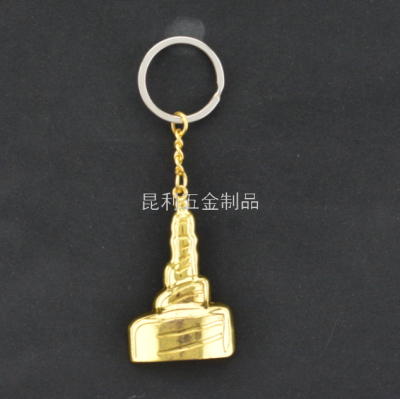Building Key Chain Alloy Key Ring Metal Advertising Gifts Promotional Gifts Boutique Hanging Buckle