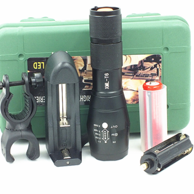 A100 Flashlight Barrel XML-T6 USB Charging 5-Speed Telescopic Focusing Super Bright Strong Light