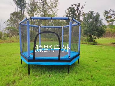 Factory Real Pin Trampoline Jumping Bed Children's Toy Mute Hexagonal Safety Elastic Fitness Baby Play with Safety Net