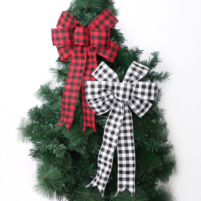 2020 New Christmas Bowknot Polyester Handmade Large Bow Christmas Gift Christmas Tree Decorative Bowknot