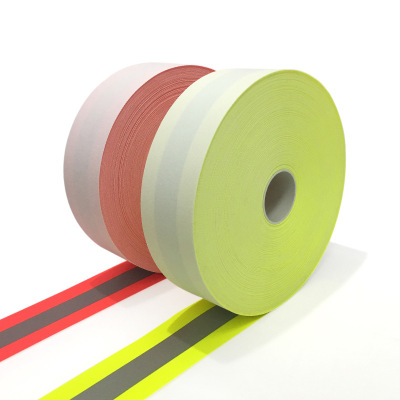 SOURCE Factory Products Fluorescent Red Flame Retardant Reflective Strip Fire Warning Tape Reflective Tape Cotton Fluorescent Red Flame Retardant Cloth