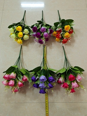 Artificial Flower Artificial Artificial Flower Handle Flower Wedding Simulation Flower Decorative Flower