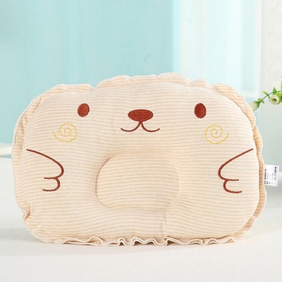 Baby Pillow Pure Cotton Newborn Baby Pillow Baby Anti-Deviation Head Correction Deformational Head Pillow Head 0-1 Years Old