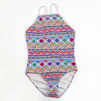Swimming Pool Girl's One-Piece Swimming Suit Children Spaghetti Straps One-Piece Swimsuit Triangle outside