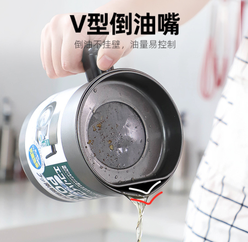 japanese style oiler household stainless steel oil strainer jug with net cover kitchen oil storage and filter artifact lard dregs oil storage tank