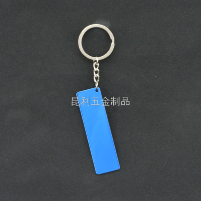 Long Stainless Steel Key Ring Color Steel Key Chain Metal Advertising Gifts Promotional Gifts Fashion Boutique Hanging Buckle