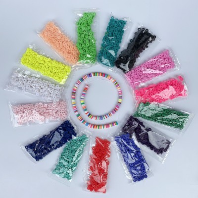 Factory Sales Soft Ceramic Beads Cross-Border DIY Bead Accessories 6mm Thin Soft Ceramic Bracelet Spacer Beads Gasket 3G Bag