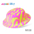 Windmill Printed Two-Color Fluorescent round Cap Striped Topper Daily Party Carnival Dress up Props Plastic Hat