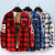 Youth Men's Clothing Wholesale Plaid Shirt Men's Long-Sleeve Shirt Men's Leisure Hong Kong Style Fashionable Print Shirt