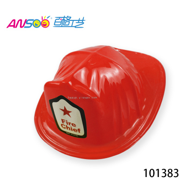 Fire Man Red Fire Hat Fire Alarm Hat Worker Hat Police Hat Professional Dress up Props PVC Plastic Hat