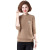 Middle-Aged and Elderly Women's Artificial Wool Sweater 2020 Autumn and Winter New Half High Collar Korean Style Loose All-Matching Sweater Bottoming Top