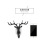 American Antlers Decorative Hook Self-Adhesive Punch-Free Wall Rack Wall Hanging Seamless Key Sticky Hook