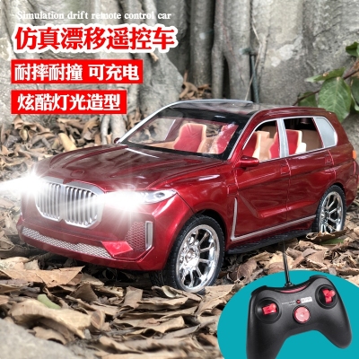 Wireless Remote Control Large Simulation Car Light High Speed Racing Drift Outdoor Charging Model Boy Children Toy Car