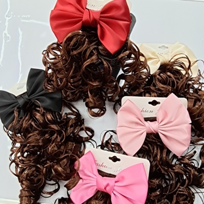 Children's Wig Hair Accessories Baby Girl Clip Long Curly Hair Girl Bow Little Girl Princess Hair Accessory Hairpin Headdress