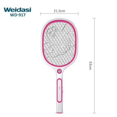 Electric Mosquito Swatter Rechargeable Household Powerful Multi-Function LED Lamp Large Size Swatter Exterminate Mosquito Racket