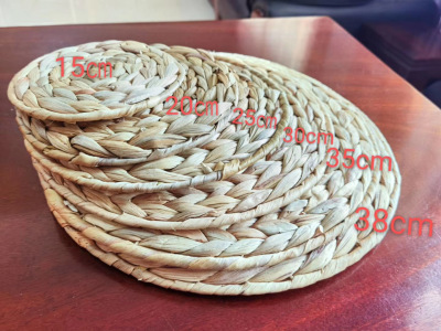 Straw Corn Husk Gourd Grass Paper String Hand-Knitted Placemat