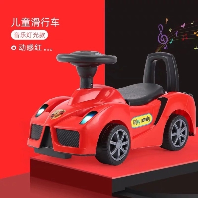 Multifunctional Children's Twist Car 1-3 Years Old Baby Scooter Four-Wheel with Music Light Luge Toy Car