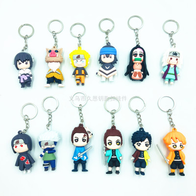 Popular Game Style PVC Three-Dimensional Doll Naruto Keychain Pendant Small Gift