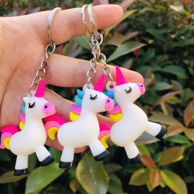 Amazon Hot Cute Colorful Horse Key Ring Buckle Pendant Bag Clothing Ornaments Practical Small Gift Wholesale